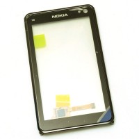 originální sklíčko LCD + dotyková plocha Nokia N8 dark grey