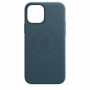 originální pouzdro Apple Leather Case s MagSafe pro Apple iPhone 12, iPhone 12 Pro blue - 