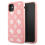 Guess pouzdro Liquid Silicone White Peony pink pro Apple iPhone 12 Pro Max - 