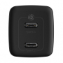 originální nabíječka Baseus GaN2 Lite PD s 2x USB-C výstupem 65W black - 