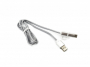 Opletený datový kabel Jekod Combo USB-C/microUSB FastCharge 2A silver 1m - 
