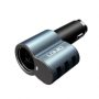 Autonabíječka LDNIO CM11 Fastcharge hliníková s 3x USB výstupem 5.1A black - 