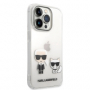 Karl Lagerfeld pouzdro PC/TPU Ikonik Karl & Choupette transparent pro Apple iPhone 14 Pro - 